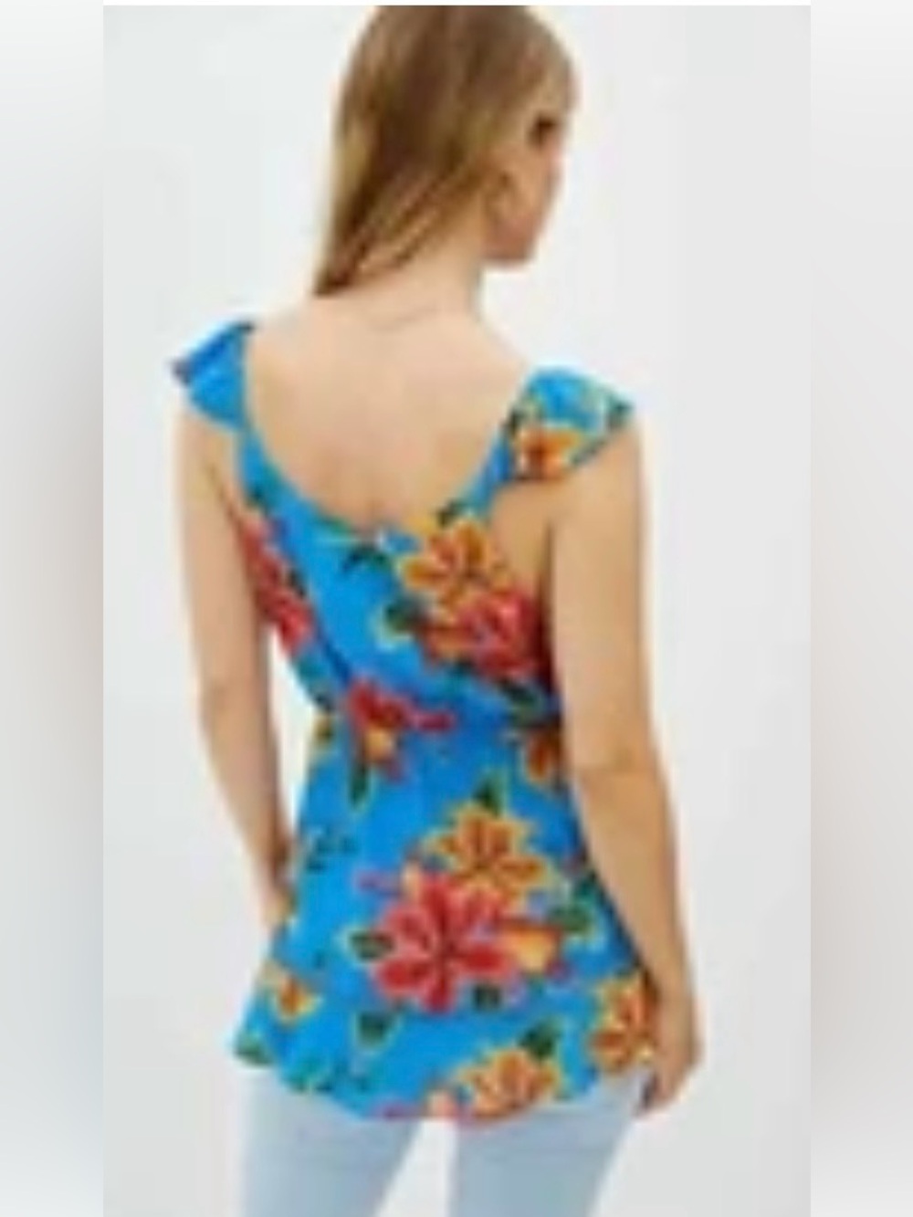Farm Rio Ruffled Floral Tank - Picture 3 of 8